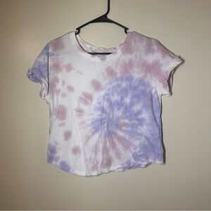 Hollister Pink and Purple Tie-Dye Shirt